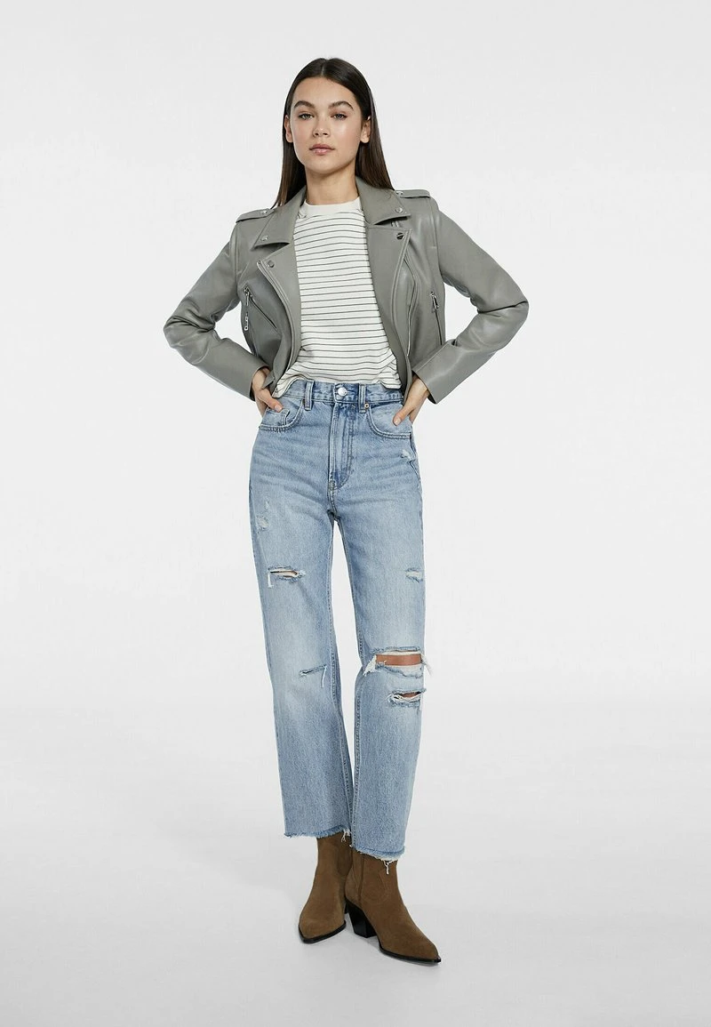 Stradivarius CROPPED - Jeans Straight Leg - Light Blue 2 Stradivarius CROPPED - Jeans Straight Leg - Light Blue – Bild 2