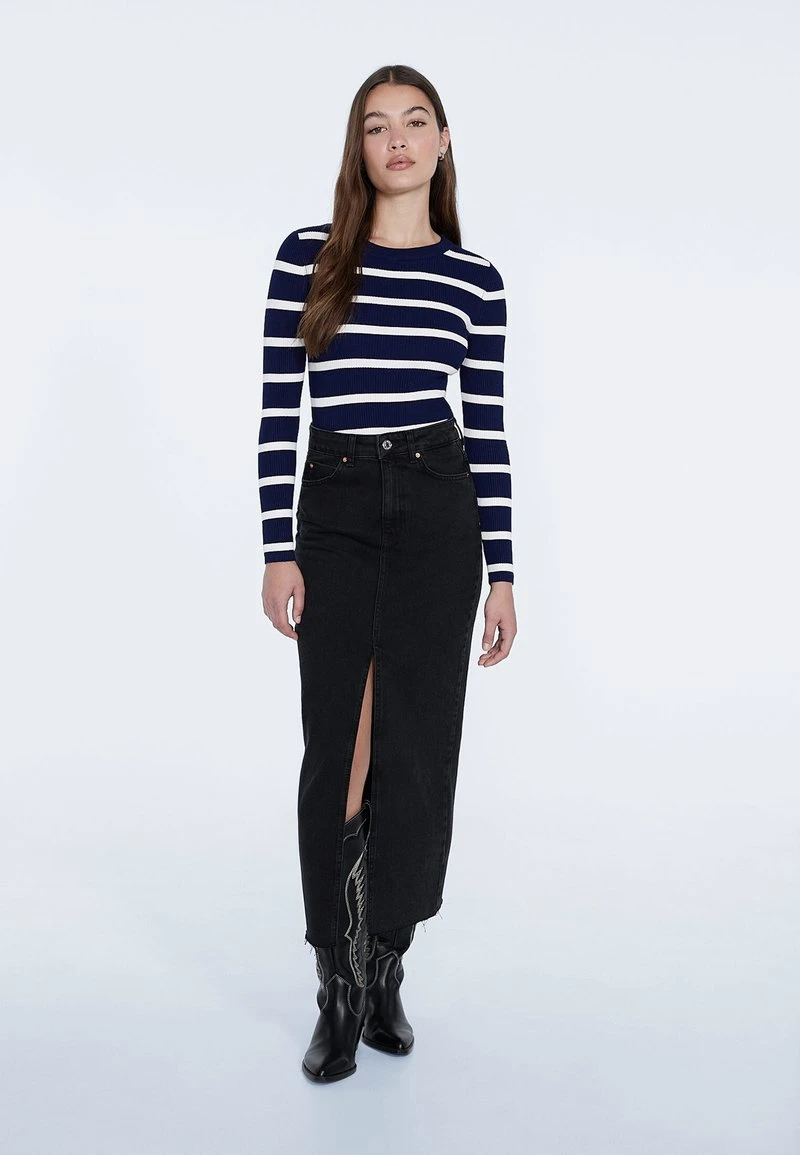 Stradivarius LANGER IM COMFORT-FIT - Jeansrock - Black Denim 2 Stradivarius LANGER IM COMFORT-FIT - Jeansrock - Black Denim – Bild 2