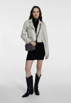 Stradivarius MOCK CROC REPORTER - Umhängetasche - Grey