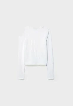 Stradivarius CUT-OUT - Langarmshirt - Off White -Stradivarius Deutschland Verkaufs-Shop 5cb69a666b6346419db40c35699e52d4