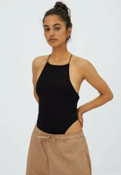 Stradivarius MIT MODISCHEM RÜCKEN - Top - Black