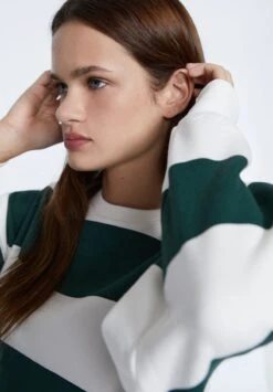 Stradivarius GESTREIFTES - Sweatshirt - Mottled Green -Stradivarius Deutschland Verkaufs-Shop 5ec1084a06b6460eb13cf5f8e8879751