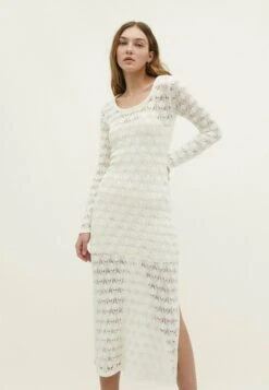 Stradivarius LONG OPEN - Strickkleid - Off White