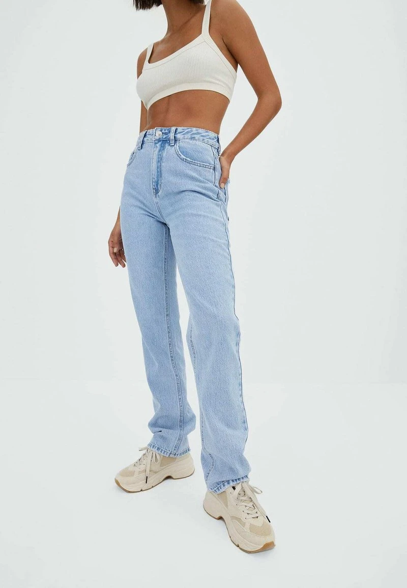 Stradivarius Jeans Straight Leg - Light Blue 1 Stradivarius Jeans Straight Leg - Light Blue