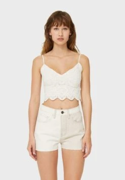 Stradivarius GUIPURE - Top - White -Stradivarius Deutschland Verkaufs-Shop 61464ba1a2d942caa8b6c9141edaf6f4 1