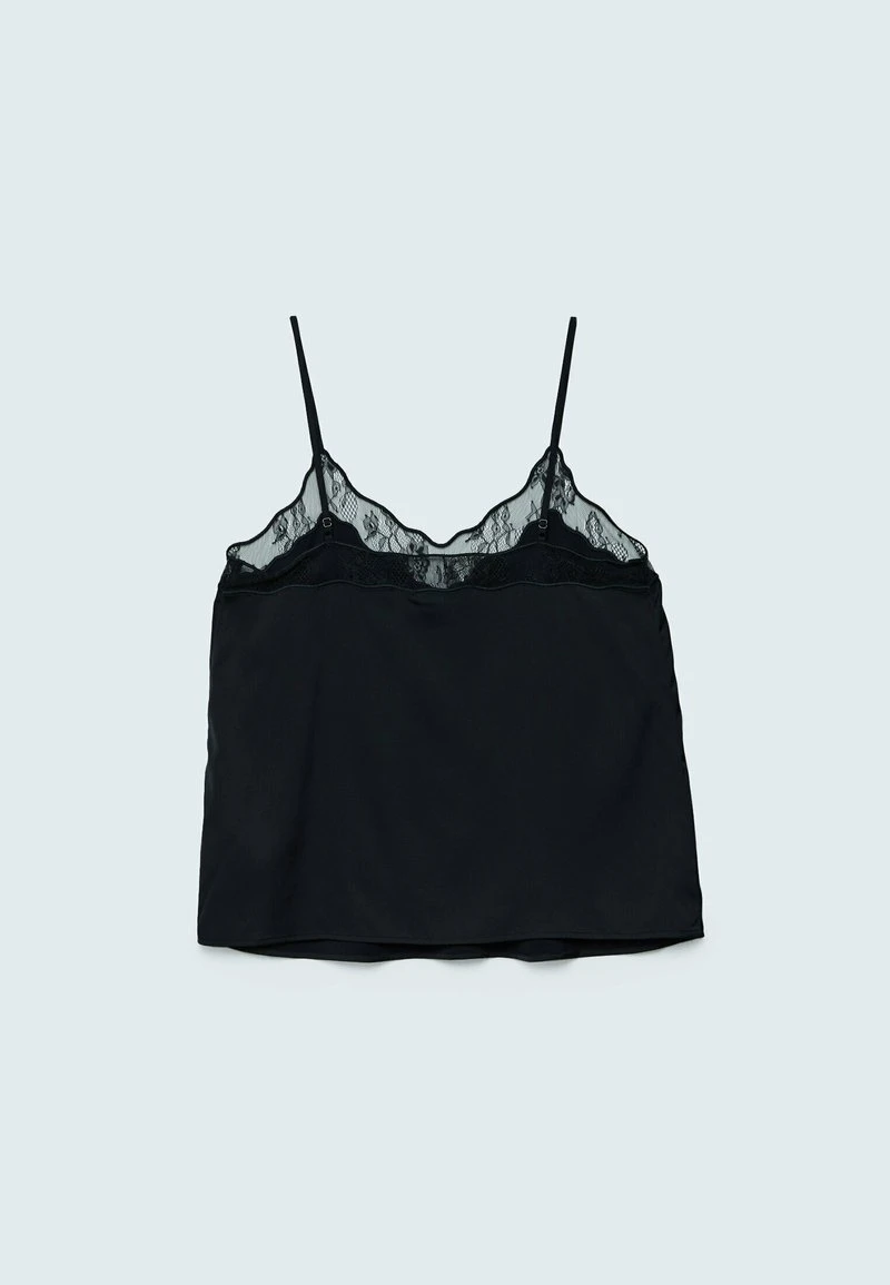 Stradivarius TRIMMED - Top - Black 6 Stradivarius TRIMMED - Top - Black – Bild 6