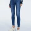 Stradivarius REGULAR WAIST - Jeans Skinny Fit - Blue Black Denim