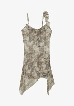 Stradivarius PRINTED WITH RUFFLES - Freizeitkleid - Beige -Stradivarius Deutschland Verkaufs-Shop 6221087ba1284fc8998de15367db8d0e