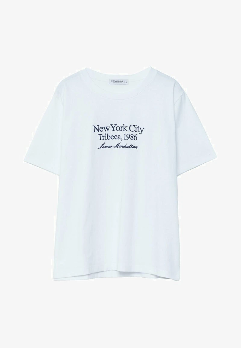 Stradivarius EMBROIDERED - T-Shirt Print - White 4 Stradivarius EMBROIDERED - T-Shirt Print - White – Bild 4