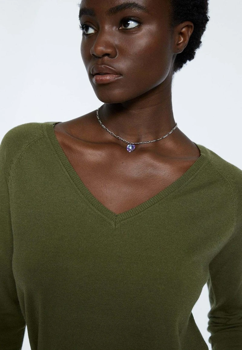 Stradivarius BASIC - Strickpullover - Green 4 Stradivarius BASIC - Strickpullover - Green – Bild 4