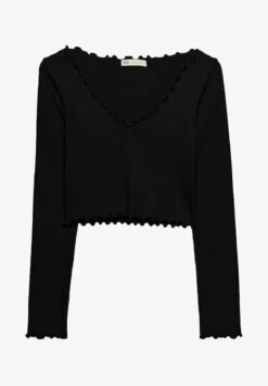 Stradivarius NAHTLOSES MIT WELLENSAUM - Langarmshirt - Black 10 Stradivarius NAHTLOSES MIT WELLENSAUM - Langarmshirt - Black -Stradivarius Deutschland Verkaufs-Shop 63379b1d61004061868cb73d3b1b5e79