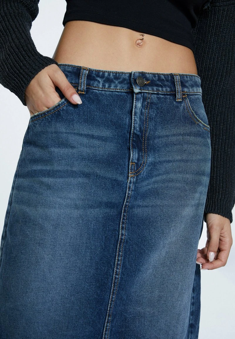 Stradivarius GODET - A-Linien-Rock - Stone Blue Denim 4 Stradivarius GODET - A-Linien-Rock - Stone Blue Denim – Bild 4