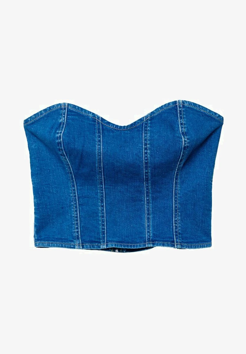Stradivarius Bustier - Dark Blue Denim 5 Stradivarius Bustier - Dark Blue Denim – Bild 5