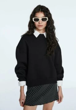 Stradivarius BASIC - Sweatshirt - Black