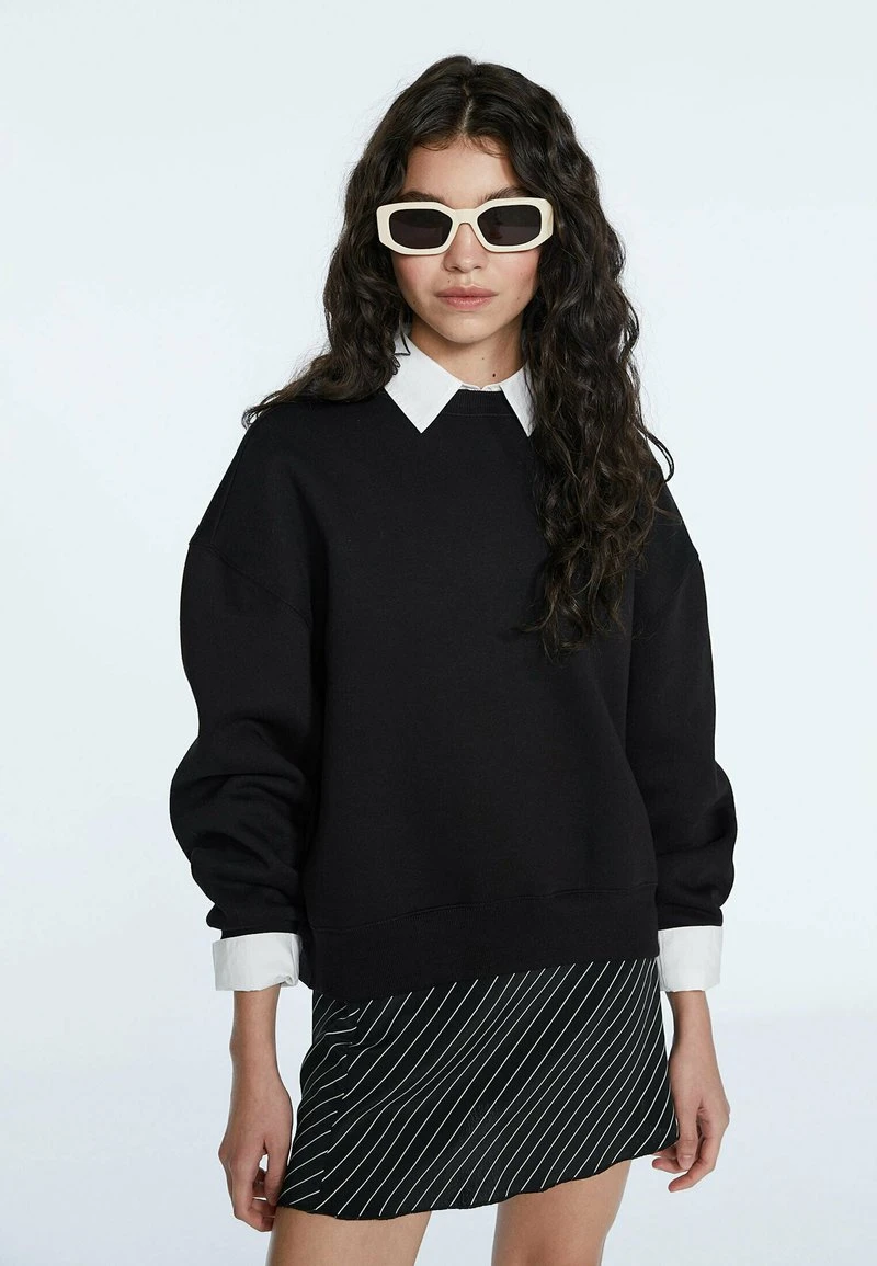 Stradivarius BASIC - Sweatshirt - Black 1 Stradivarius BASIC - Sweatshirt - Black