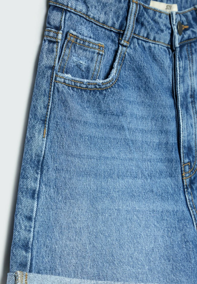 Stradivarius MOM - Jeans Shorts - Light Blue 6 Stradivarius MOM - Jeans Shorts - Light Blue – Bild 6