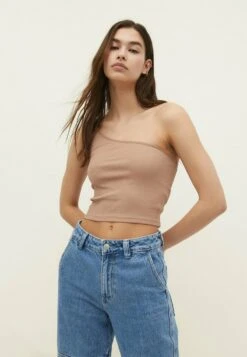 Stradivarius ASYMMETRIC - Top - Beige