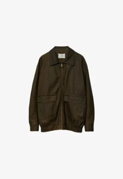 Stradivarius FADED EFFECT WITH POCKETS - Kunstlederjacke - Camel -Stradivarius Deutschland Verkaufs-Shop 670c4ab25b7648e4ab88322d8e648d3a