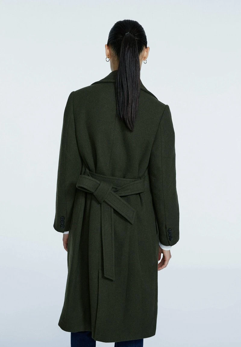 Stradivarius BASIC MIT GÜRTEL - Klassischer Mantel - Khaki 3 Stradivarius BASIC MIT GÜRTEL - Klassischer Mantel - Khaki – Bild 3