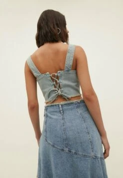 Stradivarius CORSET - Bluse - Dirty Denim 8 Stradivarius CORSET - Bluse - Dirty Denim -Stradivarius Deutschland Verkaufs-Shop 677d345d43ff41bfa7f8fae682ac4f14