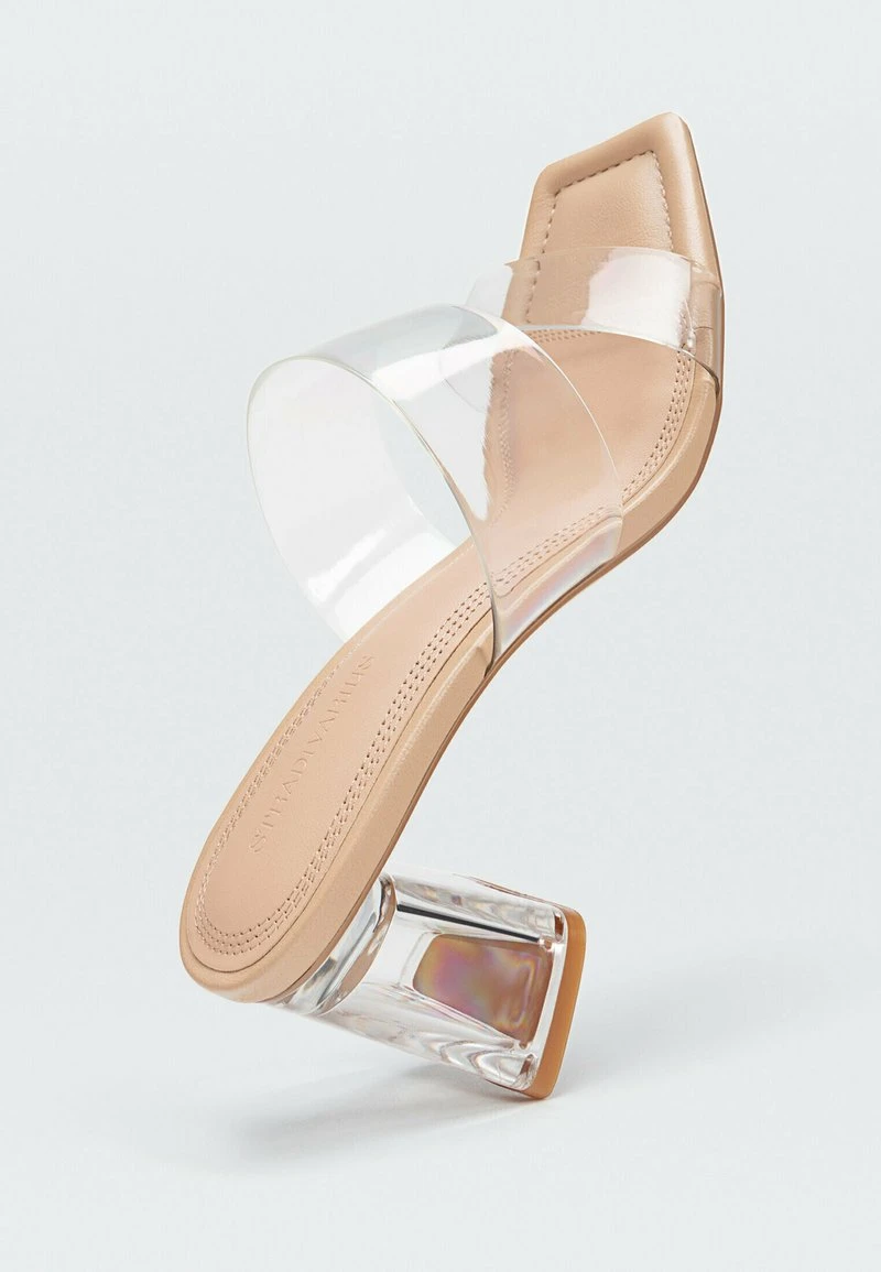 Stradivarius MIT ABSATZ AUS VINYL - High Heel Sandalette - Nude 4 Stradivarius MIT ABSATZ AUS VINYL - High Heel Sandalette - Nude – Bild 4