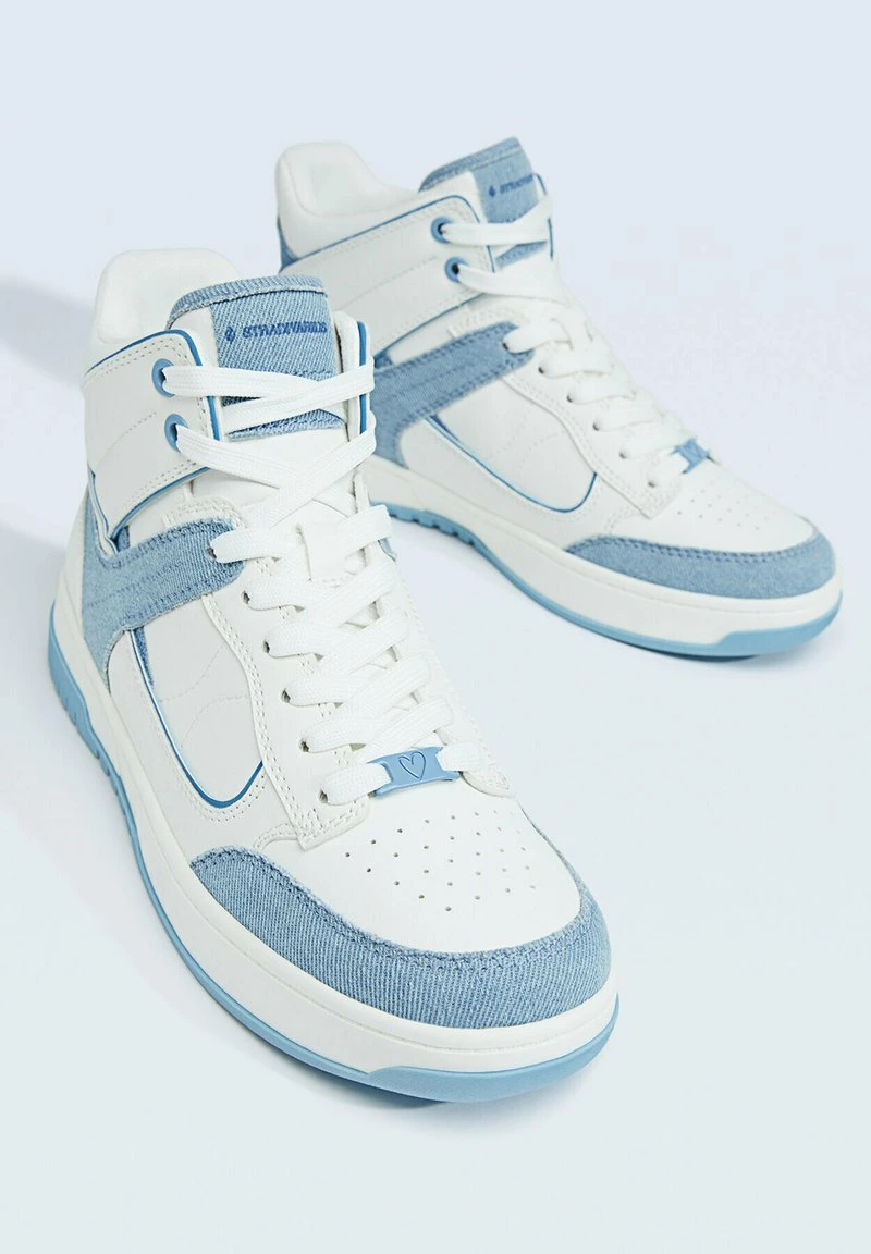 Stradivarius Sneaker High - Neon Blue 3 Stradivarius Sneaker High - Neon Blue – Bild 3