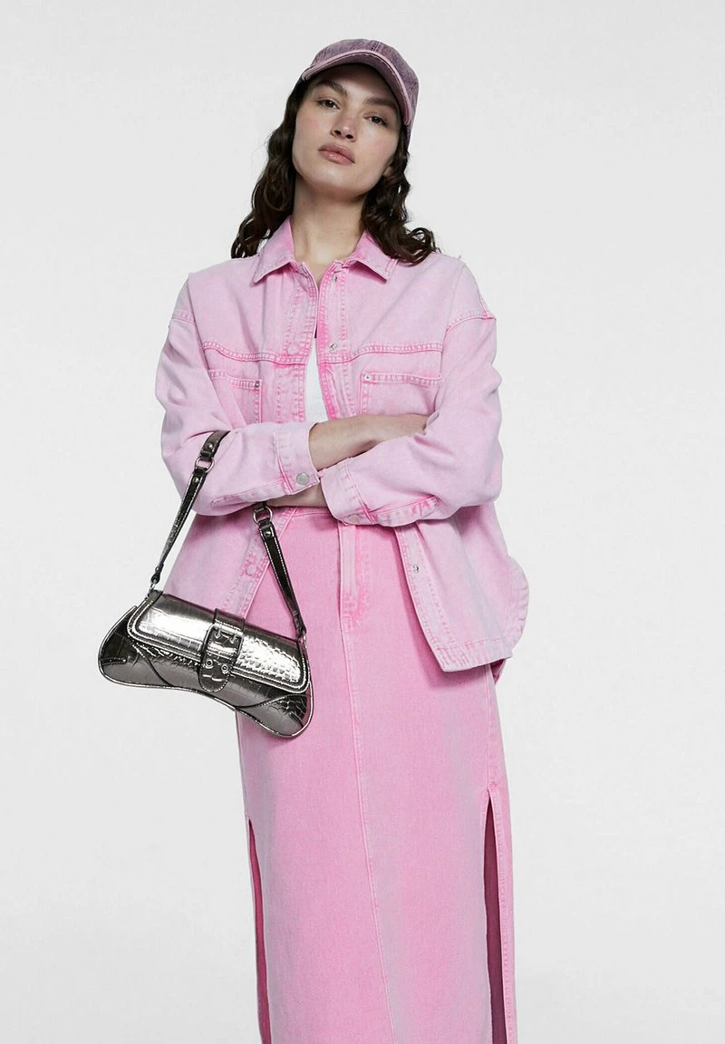 Stradivarius WITH BUCKLE - Handtasche - Grey 1 Stradivarius WITH BUCKLE - Handtasche - Grey