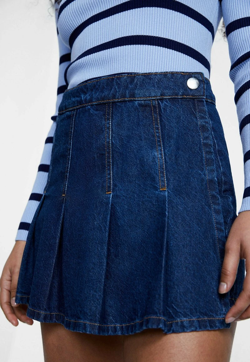 Stradivarius FALTENSKORT - Faltenrock - Royal Blue 4 Stradivarius FALTENSKORT - Faltenrock - Royal Blue – Bild 4