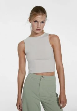 Stradivarius ÄRMELLOSES - Top - Stone