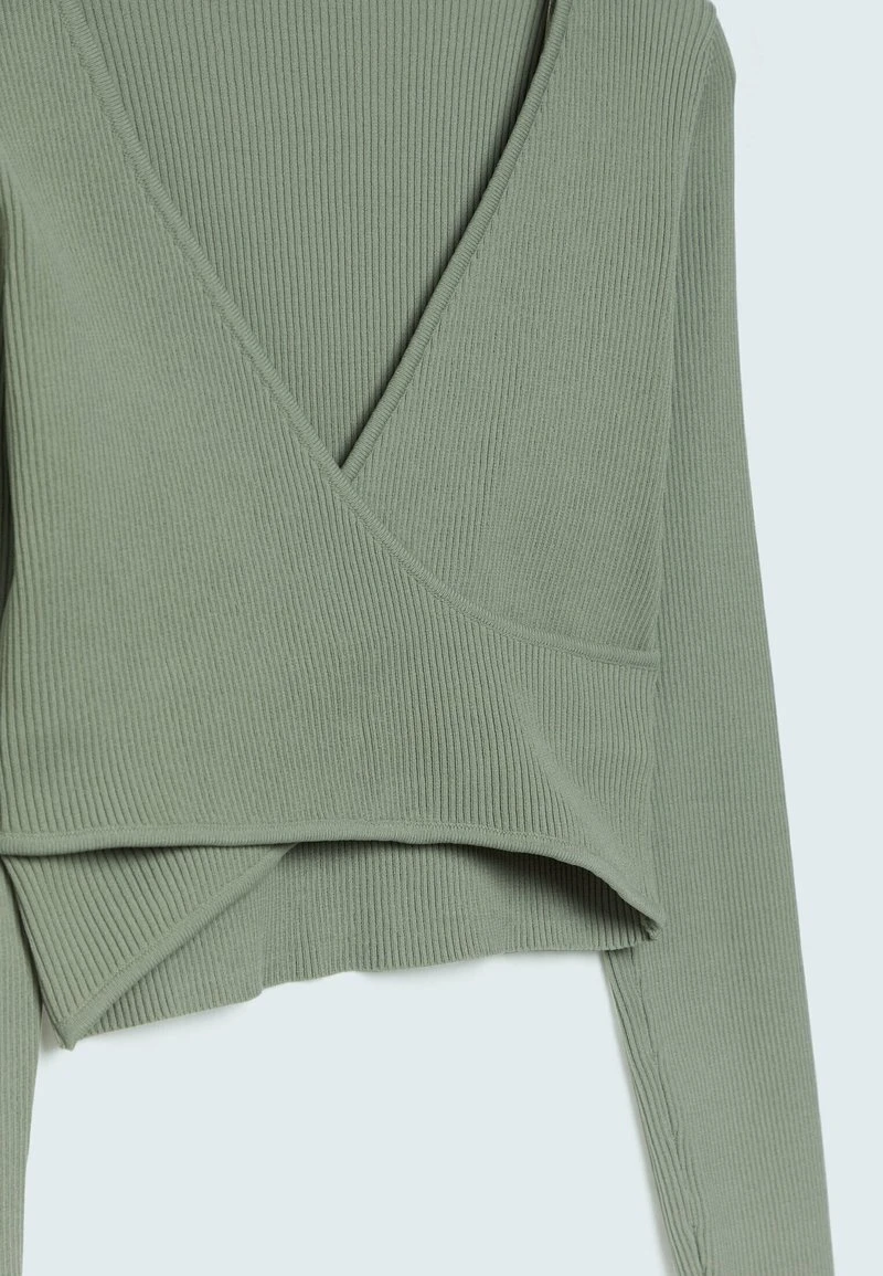 Stradivarius WRAP - Langarmshirt - Khaki 6 Stradivarius WRAP - Langarmshirt - Khaki – Bild 6