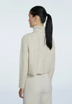 Stradivarius CROPPED MIT ZOPFMUSTER - Strickpullover - Off White -Stradivarius Deutschland Verkaufs-Shop 6b219b44f58e4ab8a6582e5a0ff17988