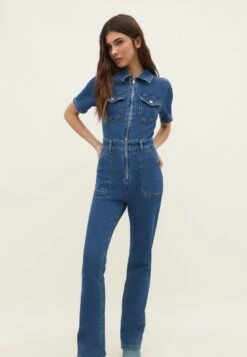 Stradivarius Jumpsuit - Dark Blue Denim