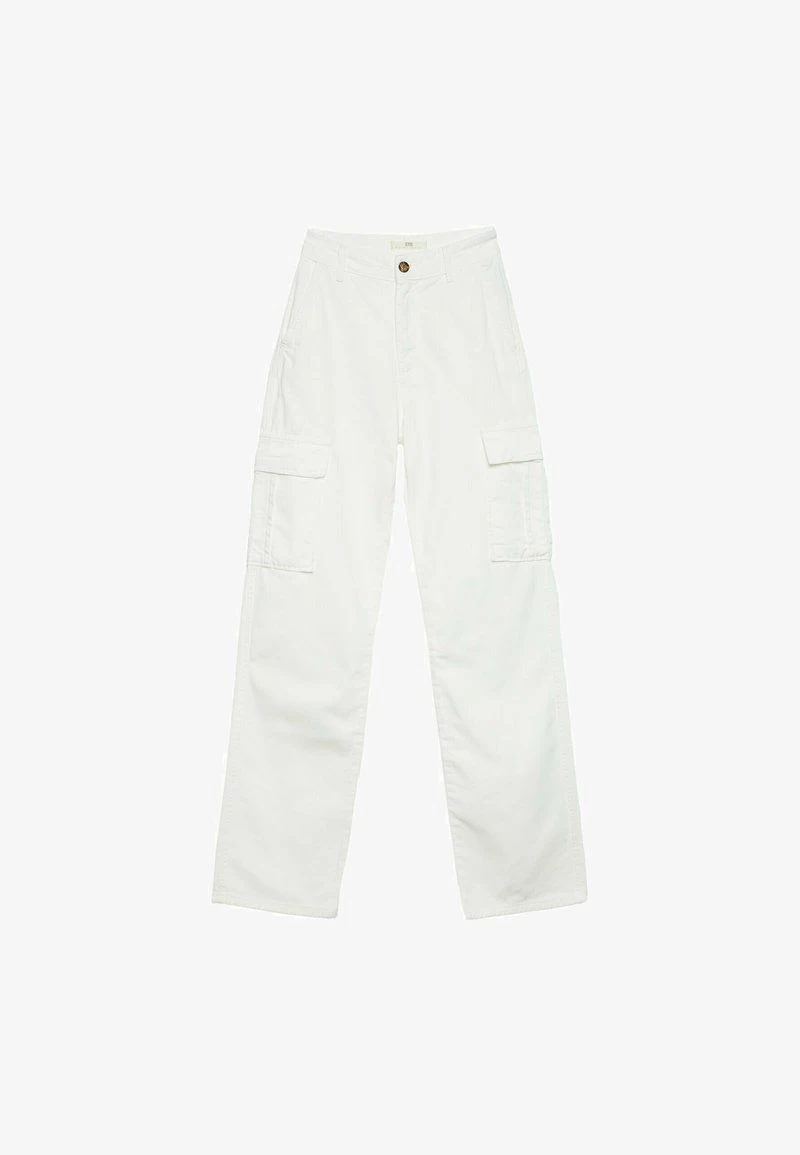 Stradivarius STRAIGHT FIT - Cargohose - Off White 5 Stradivarius STRAIGHT FIT - Cargohose - Off White – Bild 5