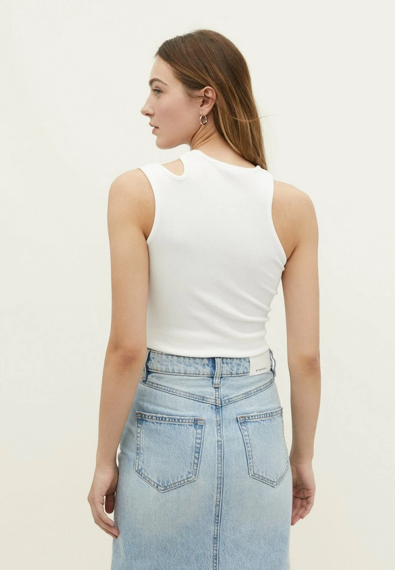 Stradivarius RACERBACK CUT-OUT - Top - White 3 Stradivarius RACERBACK CUT-OUT - Top - White – Bild 3