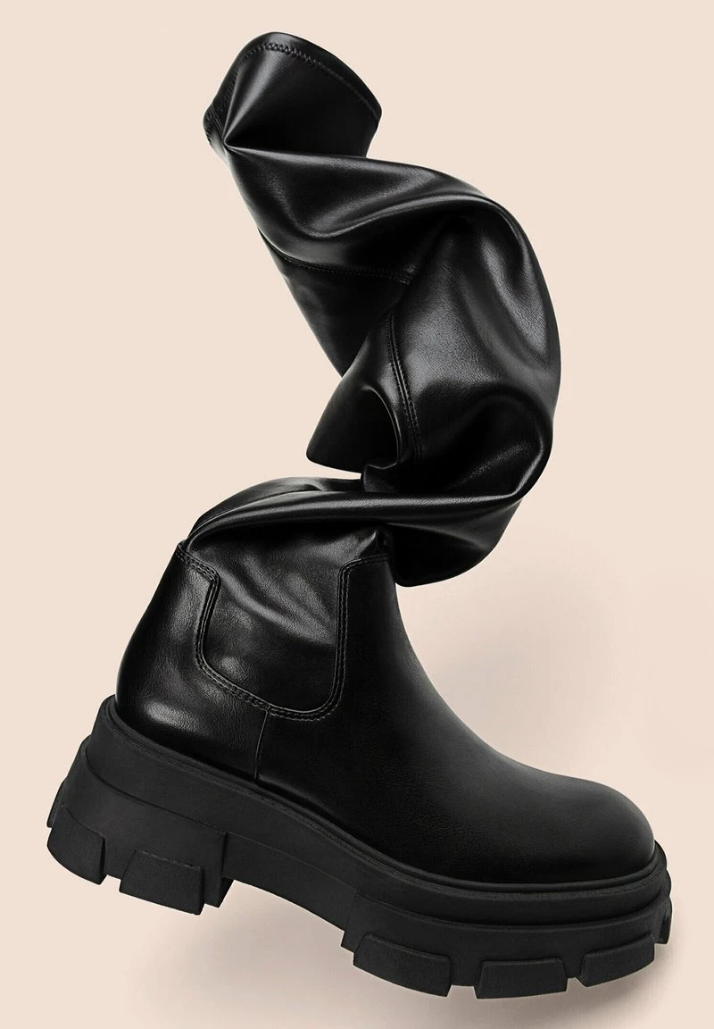 Stradivarius MIT PROFIL - Overknees - Black 4 Stradivarius MIT PROFIL - Overknees - Black – Bild 4