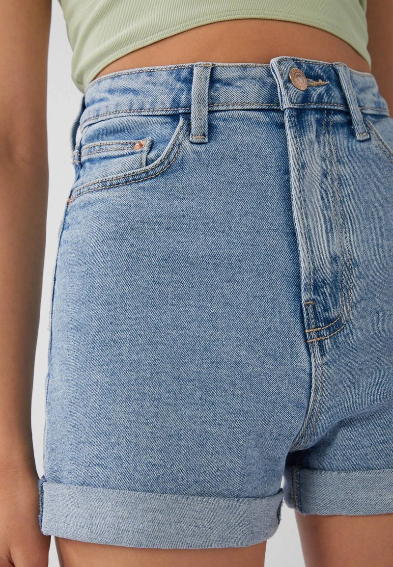 Stradivarius Jeans Shorts - Dark Blue 4 Stradivarius Jeans Shorts - Dark Blue – Bild 4