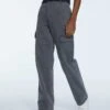Stradivarius STRAIGHT-FIT - Cargohose - Mottled Dark Grey