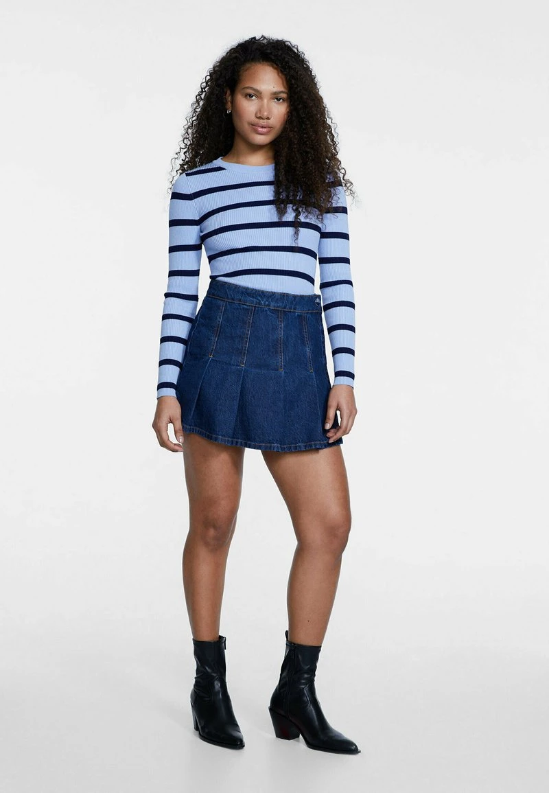 Stradivarius FALTENSKORT - Faltenrock - Royal Blue 2 Stradivarius FALTENSKORT - Faltenrock - Royal Blue – Bild 2