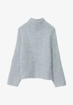 Stradivarius Grober Mit Reißverschluss - Strickpullover - Grey -Stradivarius Deutschland Verkaufs-Shop 75f335ad406d4885860dfb4abf441451