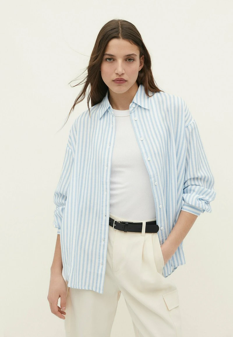 Stradivarius DAILY - Hemdbluse - Blue 1 Stradivarius DAILY - Hemdbluse - Blue