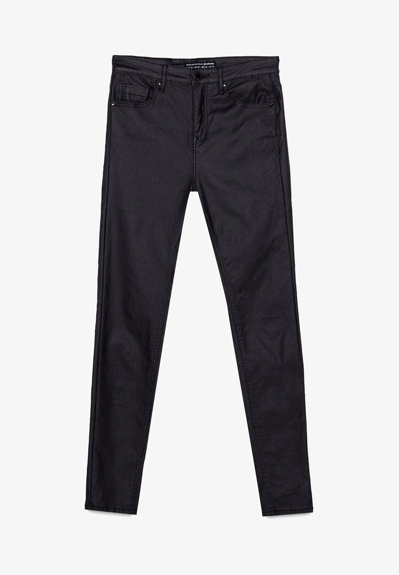 Stradivarius MIT HOHEM BUND - Stoffhose - Black 4 Stradivarius MIT HOHEM BUND - Stoffhose - Black – Bild 4