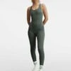 Stradivarius SEAMLESS - Jumpsuit - Mottled Green