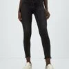 Stradivarius MIT SEHR HOHEM BUND - Jeans Skinny Fit - Black Denim