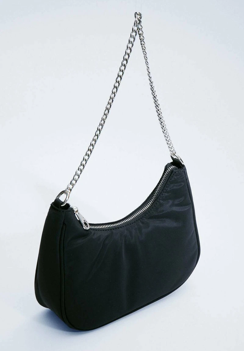 Stradivarius MIT KETTE - Umhängetasche - Black 3 Stradivarius MIT KETTE - Umhängetasche - Black – Bild 3