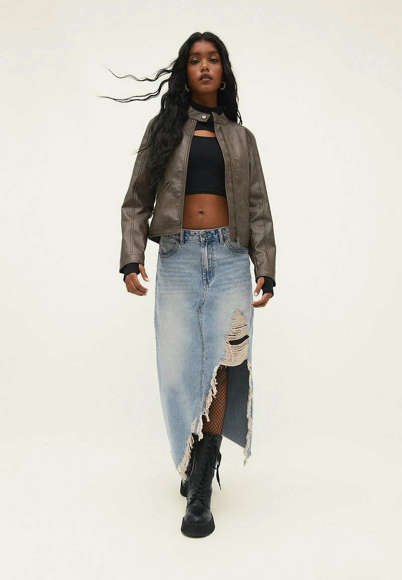 Stradivarius FADED - Kunstlederjacke - Camel 2 Stradivarius FADED - Kunstlederjacke - Camel – Bild 2