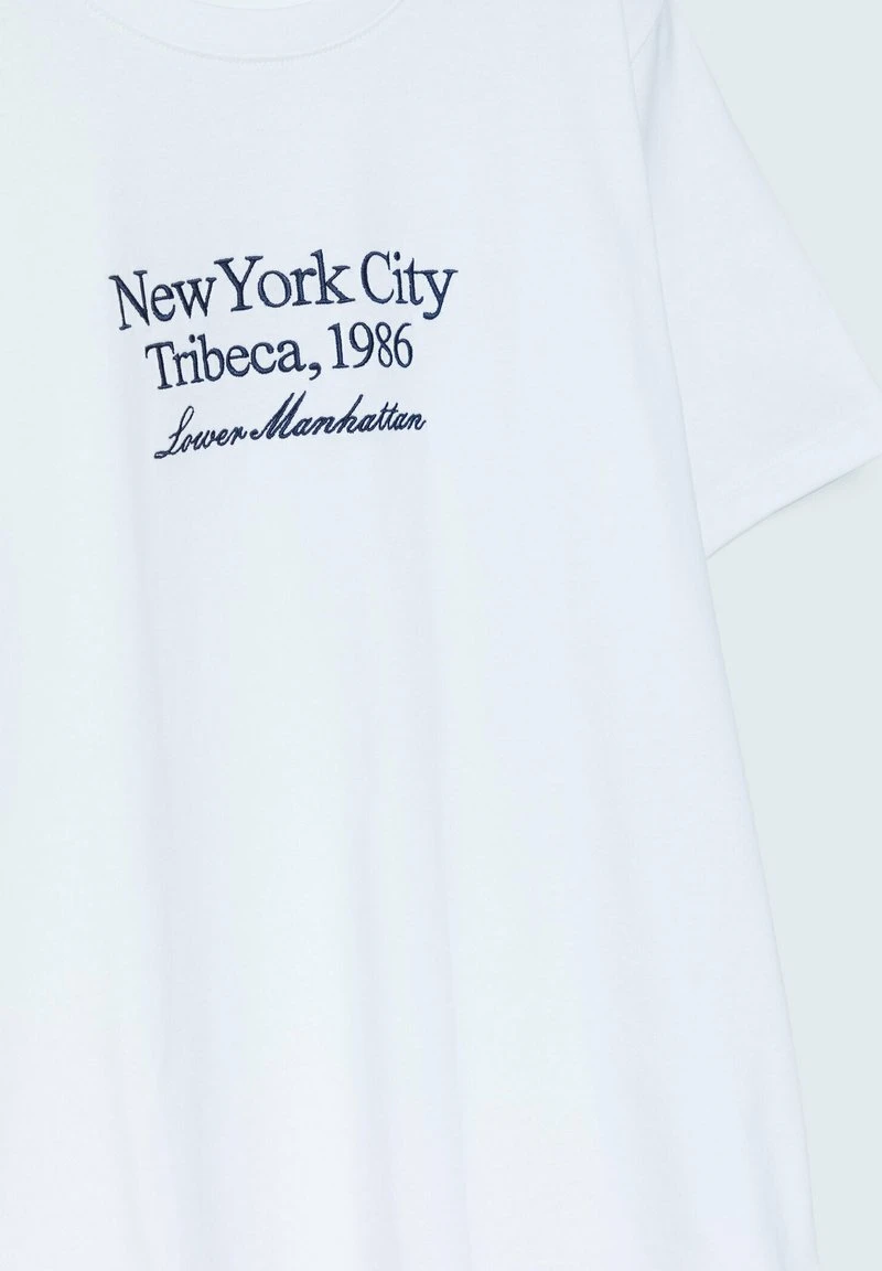Stradivarius EMBROIDERED - T-Shirt Print - White 6 Stradivarius EMBROIDERED - T-Shirt Print - White – Bild 6