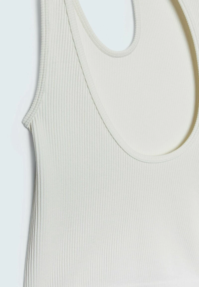 Stradivarius ASYMMETRIC SEAMLESS WITH DOUBLE STRAP DETAIl - Langarmshirt - Off White 6 Stradivarius ASYMMETRIC SEAMLESS WITH DOUBLE STRAP DETAIl - Langarmshirt - Off White – Bild 6