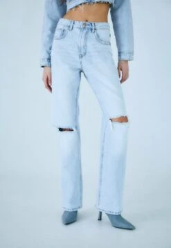 Stradivarius Flared Jeans - Mottled Royal Blue -Stradivarius Deutschland Verkaufs-Shop 7f9a886ce8534b41ad0f8ee355098e5e