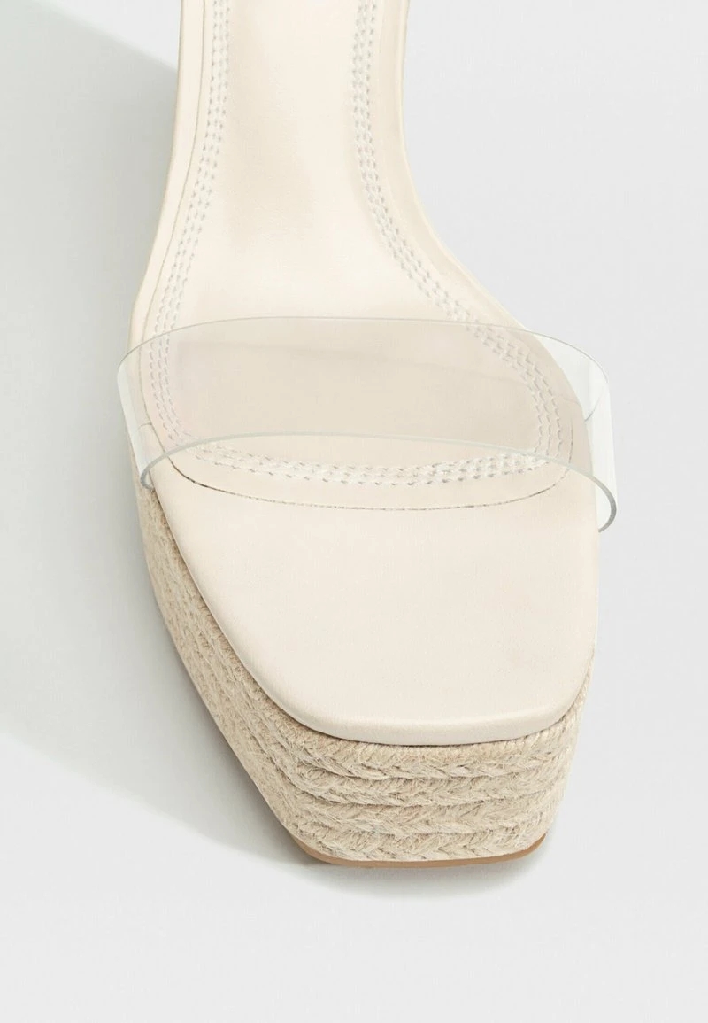 Stradivarius WITH ANKLE STRAPS - Keilsandalette - Nude 5 Stradivarius WITH ANKLE STRAPS - Keilsandalette - Nude – Bild 5