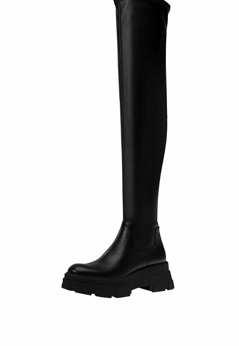 Stradivarius MIT PROFILSOHLE - Overknees - Black 3 Stradivarius MIT PROFILSOHLE - Overknees - Black – Bild 3